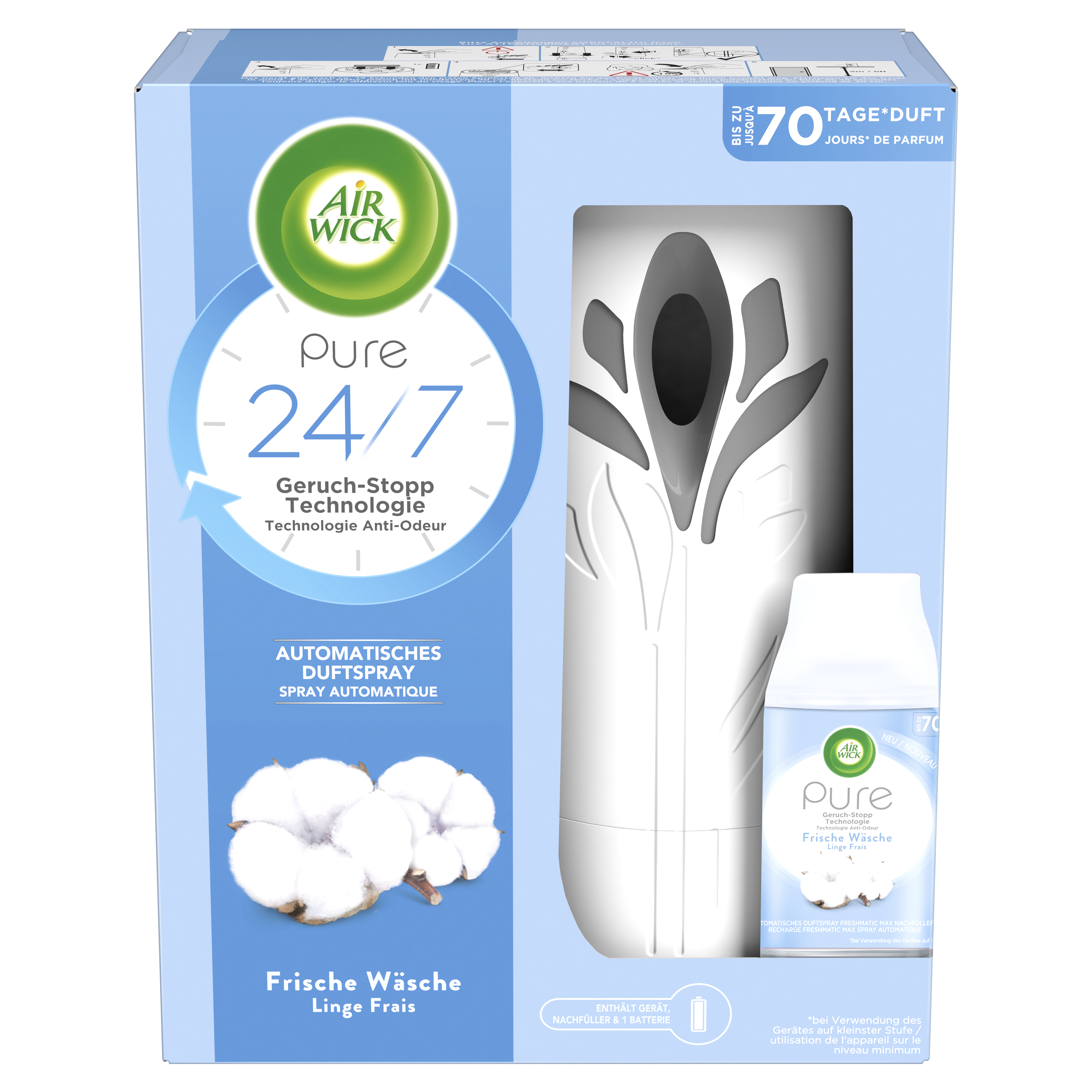 Air Wick Freshmatic Max Starter-Set PURE Frische Wäsche